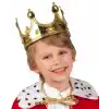Plastik Kral Tacı Altın Renk Çocuk Boy