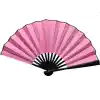 Plastik Kumaş Yelpaze 12 li Pembe
