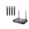 Profesyonel Kablosuz Vhf Mikrofon 4’Lü Set - Siyah HDX2792