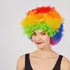 Rengarenk Kıvırcık Afro Bonus Peruk