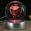 Renk Değiştiren Işıklı Cam Küre Gül