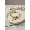Siyah Baykuş Model Gold Renk Charmlı Bileklik