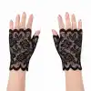 Siyah Dantel Parmaksız Kısa Eldiven