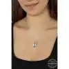 Swarovski Crystal Taşlı Top Zincir Baget Gümüş Kadın Kolye