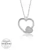 Swarovski Taşlı Gümüş Kalp Bayan Kolye