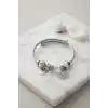 Taşlı Kelebek ve Pembe Charmlı Bileklik