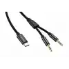 Type-c 3.5 Mm Çift Çıkışlı Ses Kablosu 1.15 M GJ036
