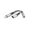 Type-C To Type-C + 3.5 Mm F Kablo Audıo Siyah GJ-014