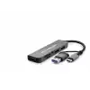 Usb 3.0 & Type-C Hub Kart Okuyucu 5 Port - Gri HDX7826