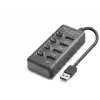 Usb Anahtarlı Hub 4 Port 480 Mbps Siyah HDX7049