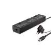 Usb Hub 10*Usb 1M Siyah ( Güç Adaptörlü) HDX7005
