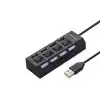 Usb Hub 4*Usb Siyah HDX7008