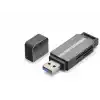 Usb Type-C 3.2 Gen1 Kart Okuyucu Sd Microsd 5 Gbps Gri HDX7054
