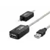 Usb Uzatma Kablosu 20 M - Silver Siyah HDX7515