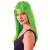 Yeşil Renk Uzun Düz Parti Peruğu