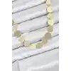 Yuvarlak Plaka Model Gold Renk Kadın Kolye