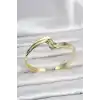Zikzak Model Gold Renk Pirinç Kadın Bileklik