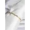 Zikzak Model Pirinç Gold Renk Bileklik
