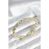 Zincir Model Gold Renk Pirinç Kadın Bileklik