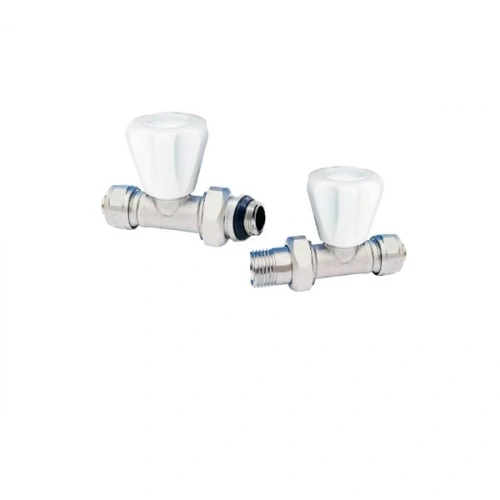 PEX Düz Radyatör Vana Özel Masuralı (Küresel Vana İç Dış Dişli)