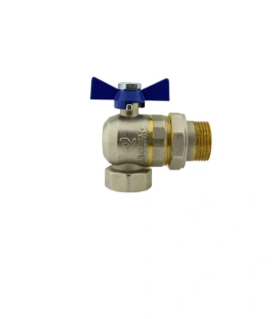 PN10 Rakorlu Köşe Küresel Vana İç Dişli Kelebek Kollu