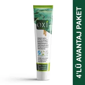 OXİ NATURAL BİTKİ İÇERİKLİ MİNERALLİ DİŞ MACUNU 75 ML. (4LÜ PAKET)