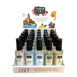 OXİ NATURAL PREMİUM KOLONYA 50ml. - İSTANBUL KOKULARI KOLEKSİYONU (25 li Stand)