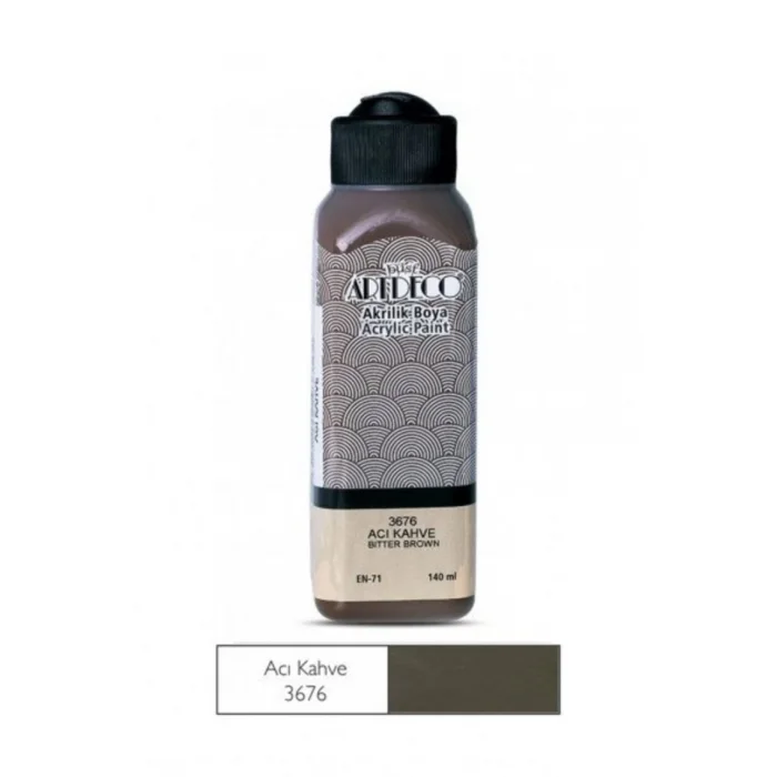 Artdeco akrilik boya 140 ml. Acı kahve 3676