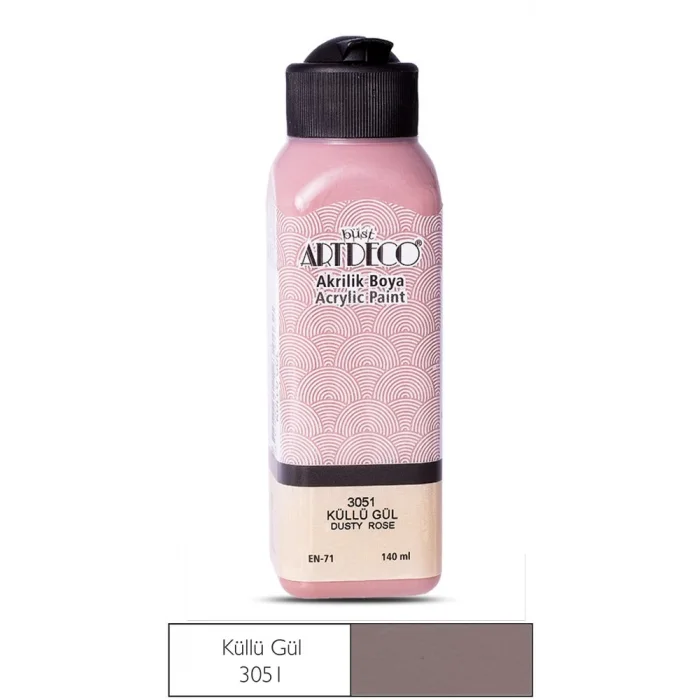Artdeco akrilik boya 140 ml. Küllü gül 3051