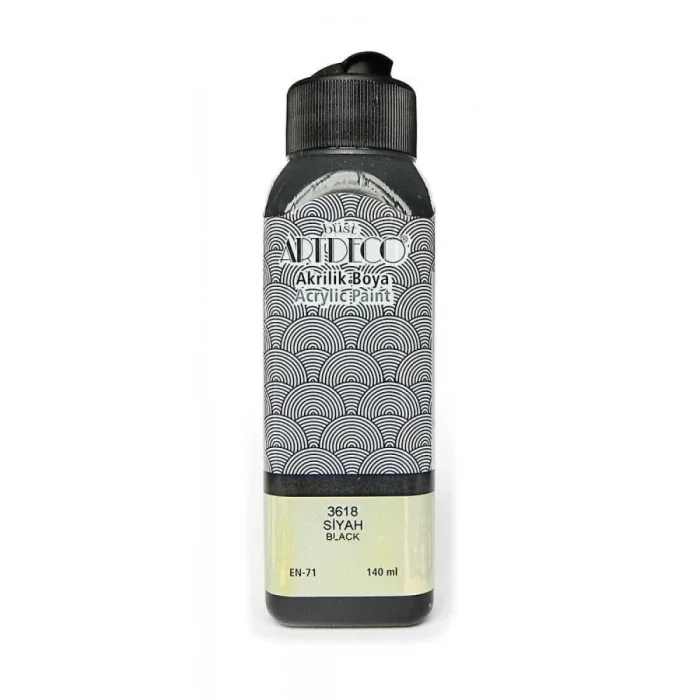 Artdeco akrilik boya 140 ml. Siyah 3618