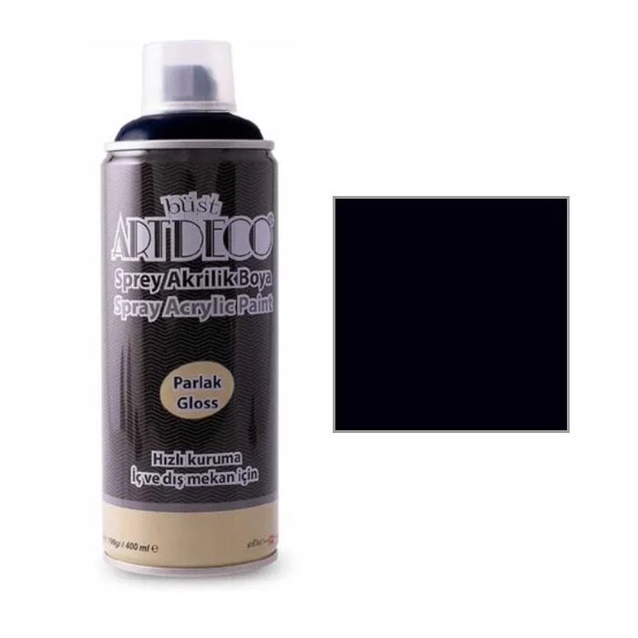 Artdeco akrilik sprey boya 400 ml. Siyah 790