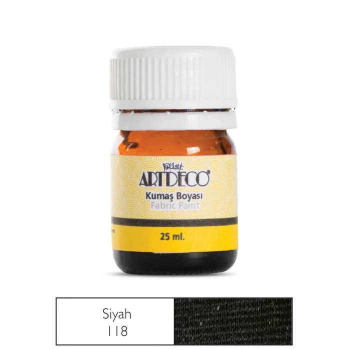 Artdeco kumaş boyası 25 ml. Siyah 118