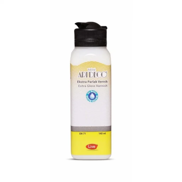 Artdeco su bazlı ekstra parlak vernik 140ml