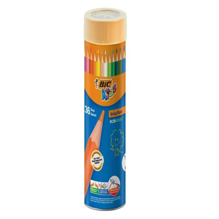 Bic Kids Evolution Kuru Boya Kalemi 36`lı Metal Tüp