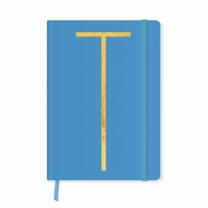 DEFFTER FABOOKS MONOGRAM HARF BASKILI LASTİKLİ SERT KAPAK ÇİZGİLİ DEFTER 168 SYF