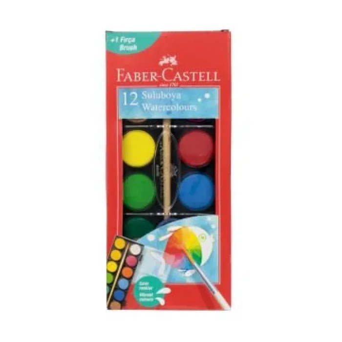 Faber Castell Suluboya 12 Renk Küçük Boy