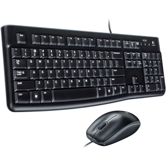 LOGITECH MK120 USB Kablolu Tam Boyutlu Türkçe Q Klavye Mouse Seti - Siyah