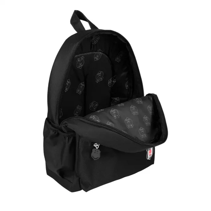 Me Sırt Çantası Beşiktaş Siyah Ön Cep Detaylı