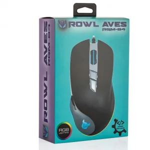 ROWL AVES RGM-04 7200DPI RGB AYDINLATMALI GAMİNG OYUNCU MOUSE SİYAH