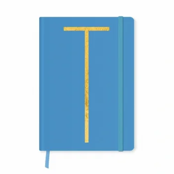 DEFFTER FABOOKS MONOGRAM HARF BASKILI LASTİKLİ SERT KAPAK ÇİZGİLİ DEFTER 168 SYF