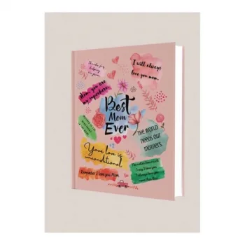 DEFFTER POSITIVE / BESTMOM EVER SERT KAPAK A5 ÇİZGİLİ DEFTER 96 YP