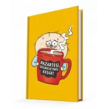 Deffter Uykusuz Pazartesi Gelmeseymiş Çizgili Defter