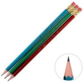 Faber-Castell 2120 Köşeli Silgili Kurşun Kalem HB