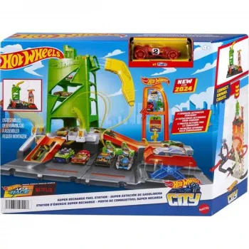 Hot Wheels Elektrikli Araç Şarj İstasyonu Oyun Seti HTN79