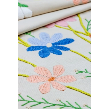 Meksika Nakışı Çiçek Bahçesi Runner