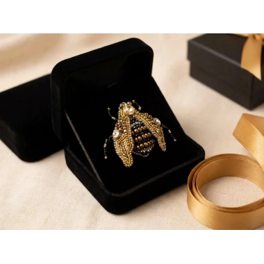 Boncuk İşlemeli Arı Broş