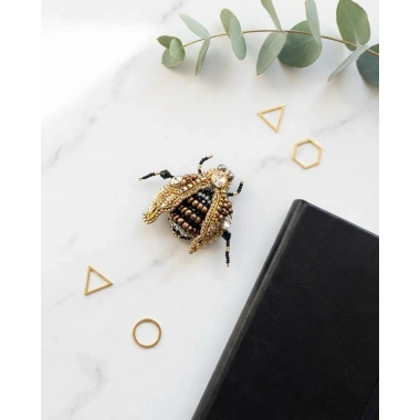 Boncuk İşlemeli Arı Broş