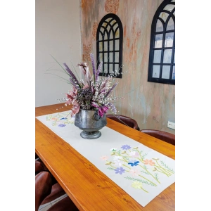 Meksika Nakışı Çiçek Bahçesi Runner