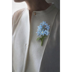 İğne Oyası Sümbül Broş