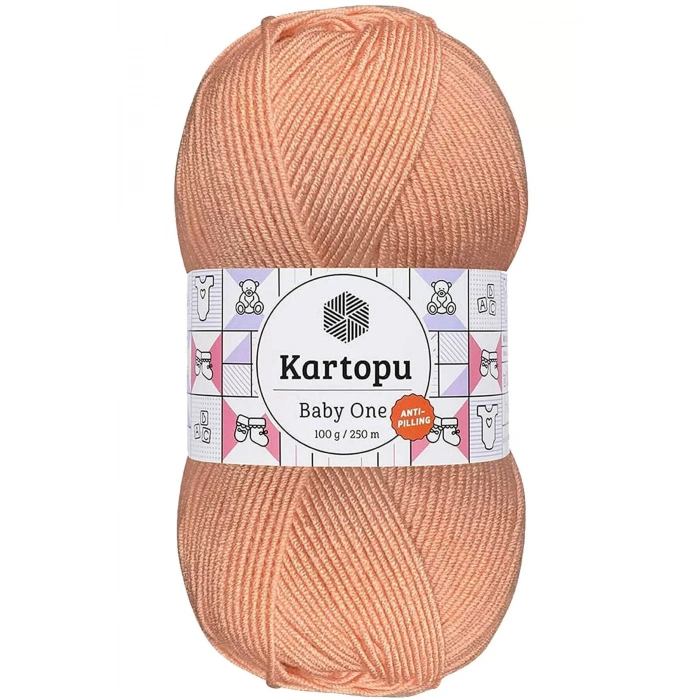 1 Adet Baby One Tüylenmeyen El Örgü İpi Yünü Yavruağzı K253